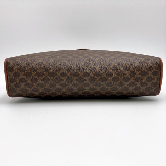 Celine Clutch Pouch Bag Macadam Pattern Brown - Picture 5 of 6